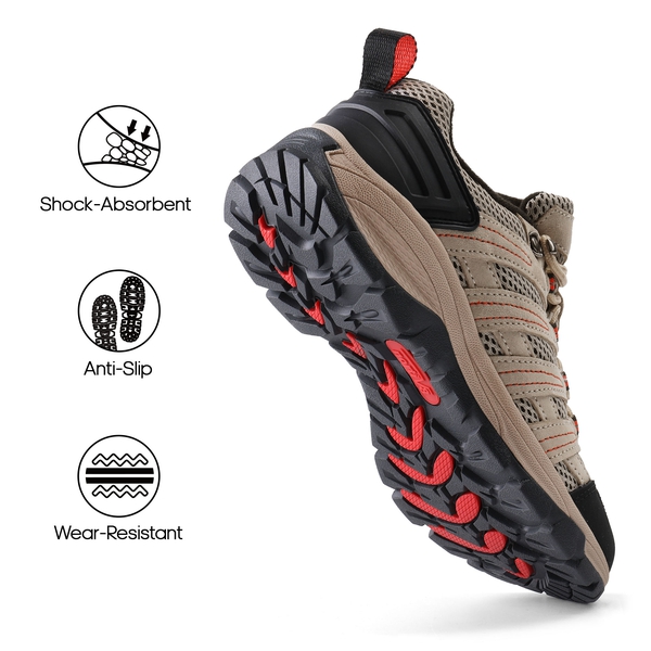 Women's Suede Lightweight Hiking Shoes 【Wide Fit】 - SAND - 2